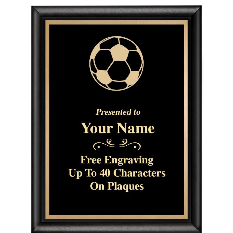 6X8 CLASSIC BLACK SHINY PLAQUE