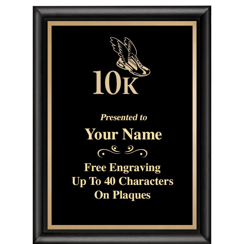 6X8 CLASSIC BLACK SHINY PLAQUE