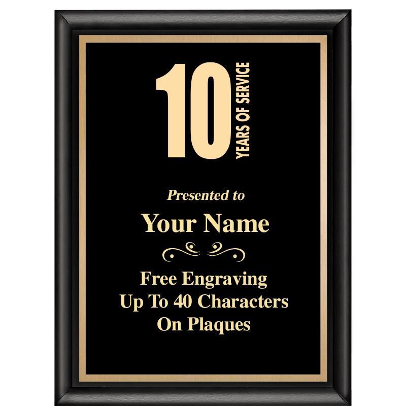 6X8 CLASSIC BLACK SHINY PLAQUE