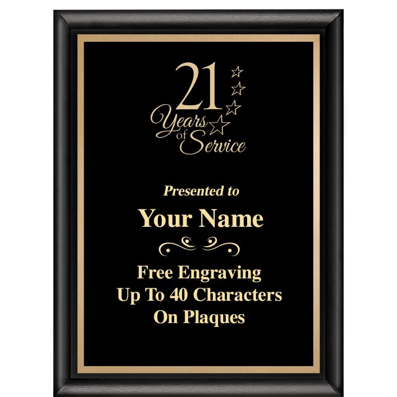 6X8 CLASSIC BLACK SHINY PLAQUE