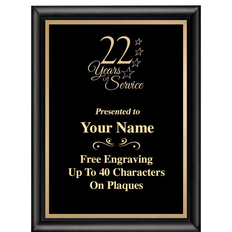 6X8 CLASSIC BLACK SHINY PLAQUE