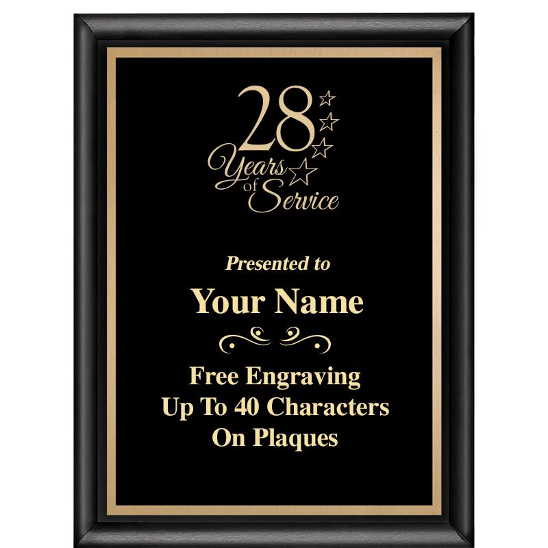 6X8 CLASSIC BLACK SHINY PLAQUE