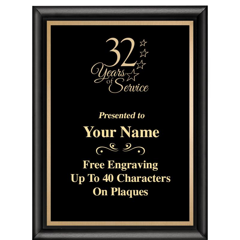 6X8 CLASSIC BLACK SHINY PLAQUE