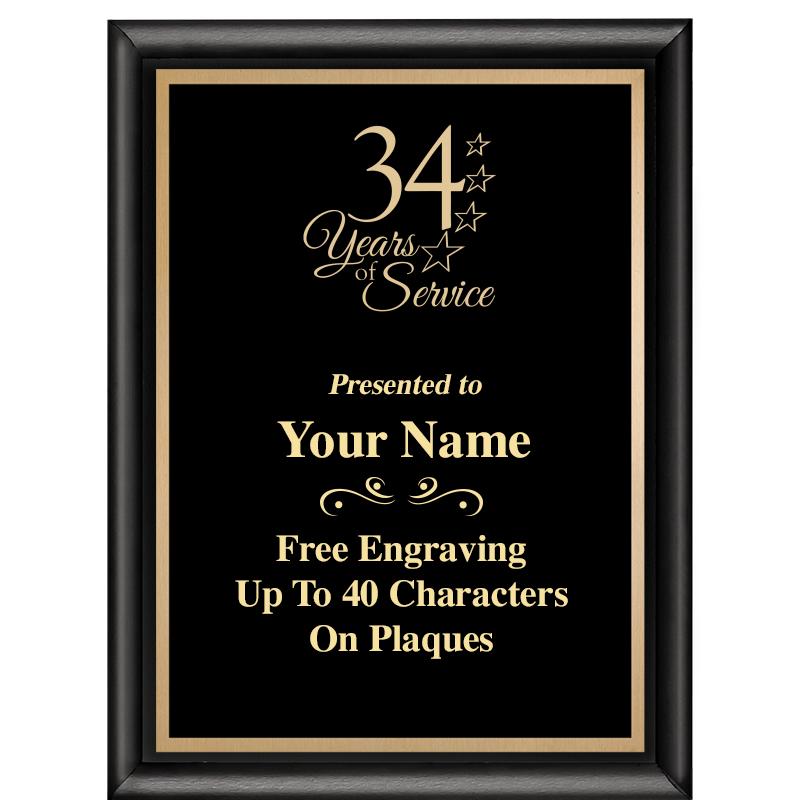 6X8 CLASSIC BLACK SHINY PLAQUE