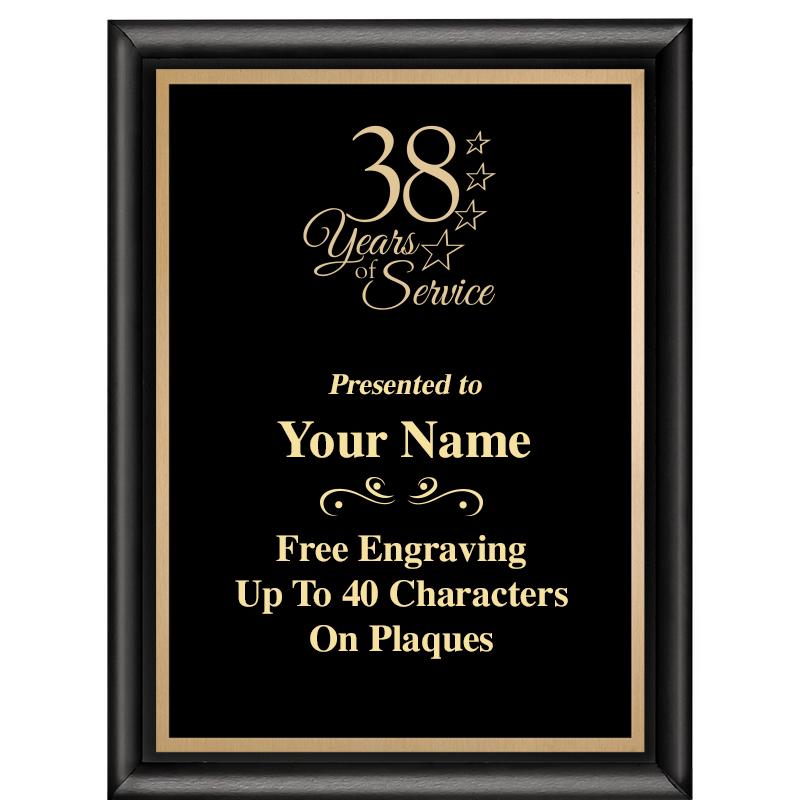 6X8 CLASSIC BLACK SHINY PLAQUE