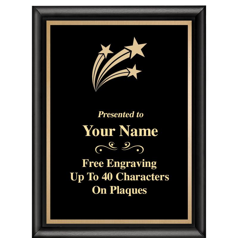 6X8 CLASSIC BLACK SHINY PLAQUE