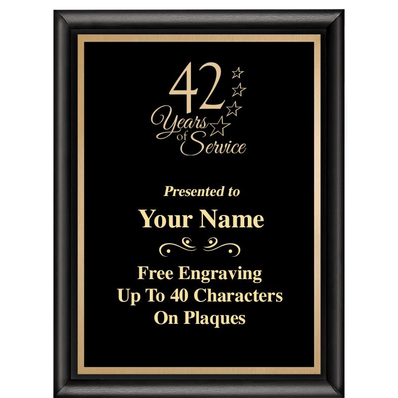 6X8 CLASSIC BLACK SHINY PLAQUE