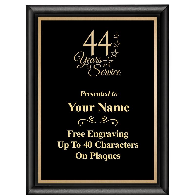 6X8 CLASSIC BLACK SHINY PLAQUE