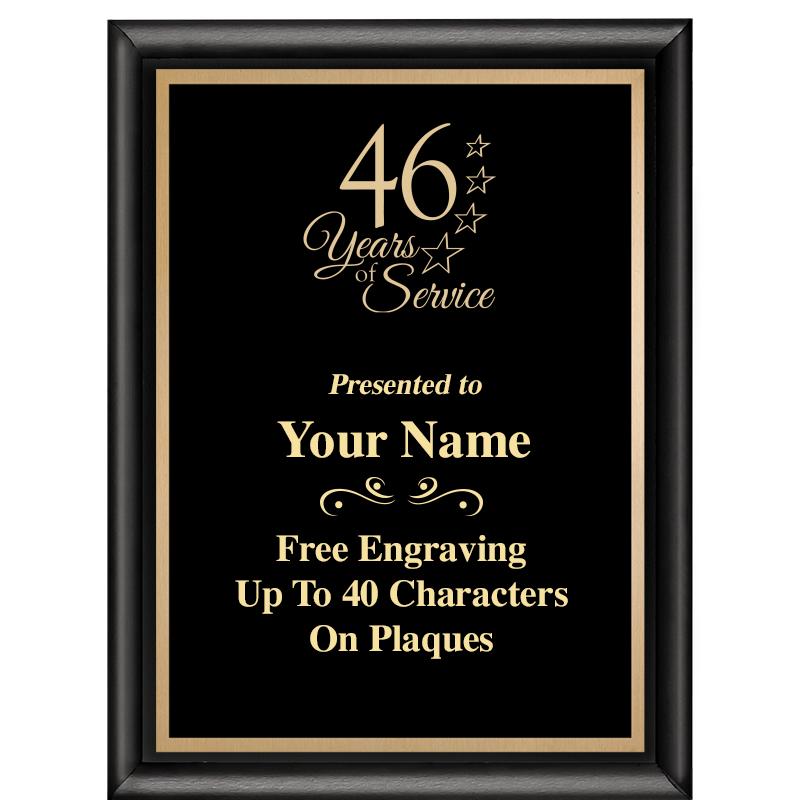 6X8 CLASSIC BLACK SHINY PLAQUE