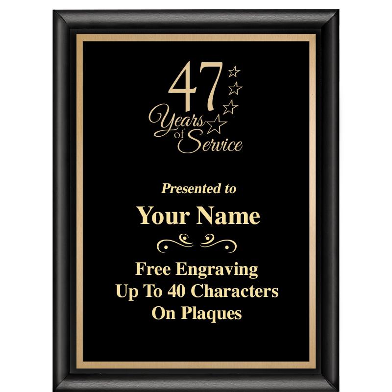 6X8 CLASSIC BLACK SHINY PLAQUE