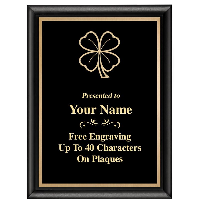 6X8 CLASSIC BLACK SHINY PLAQUE