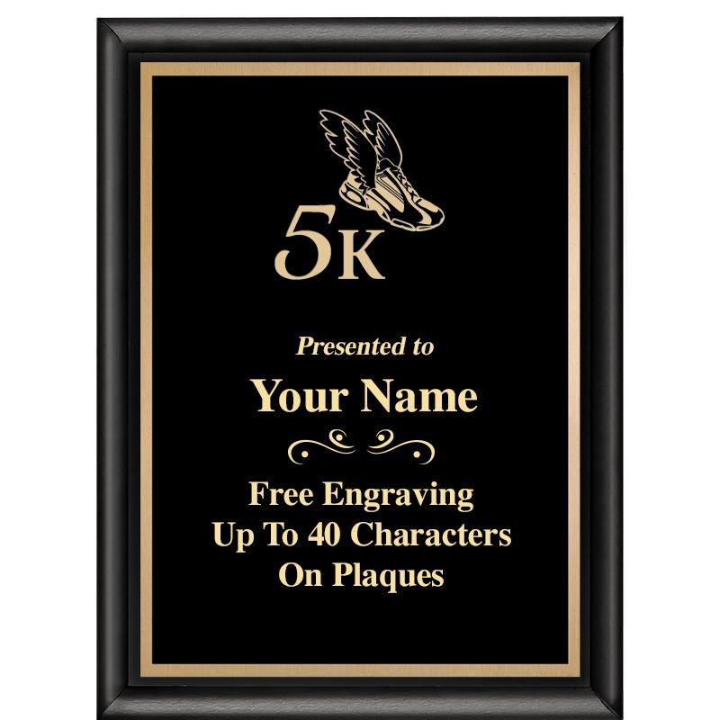 6X8 CLASSIC BLACK SHINY PLAQUE