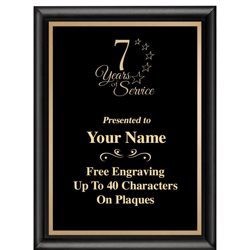 6X8 CLASSIC BLACK SHINY PLAQUE