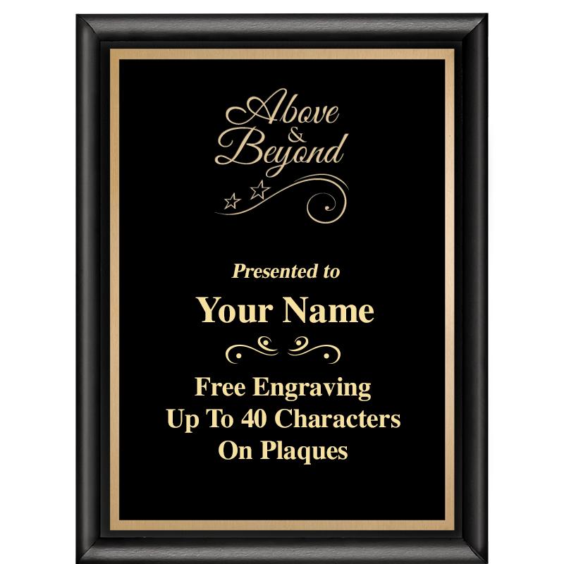 6X8 CLASSIC BLACK SHINY PLAQUE