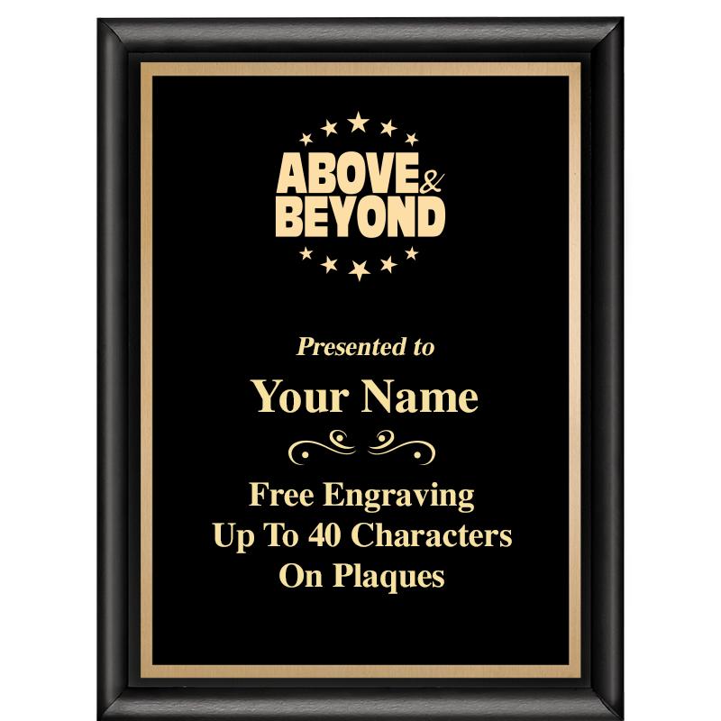 6X8 CLASSIC BLACK SHINY PLAQUE