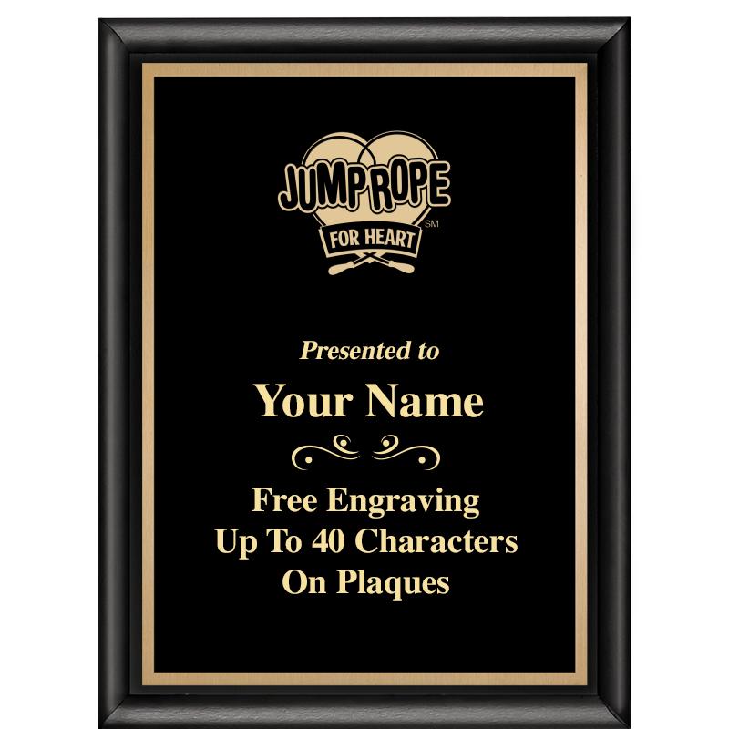 6X8 CLASSIC BLACK SHINY PLAQUE