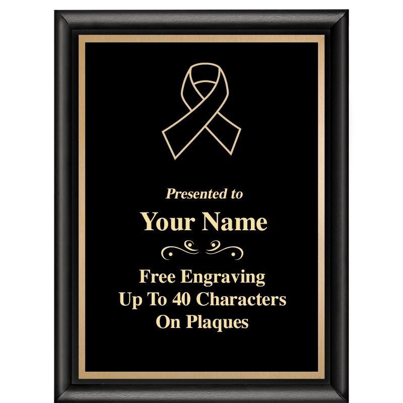 6X8 CLASSIC BLACK SHINY PLAQUE