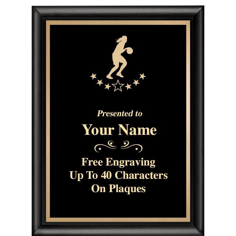 6X8 CLASSIC BLACK SHINY PLAQUE