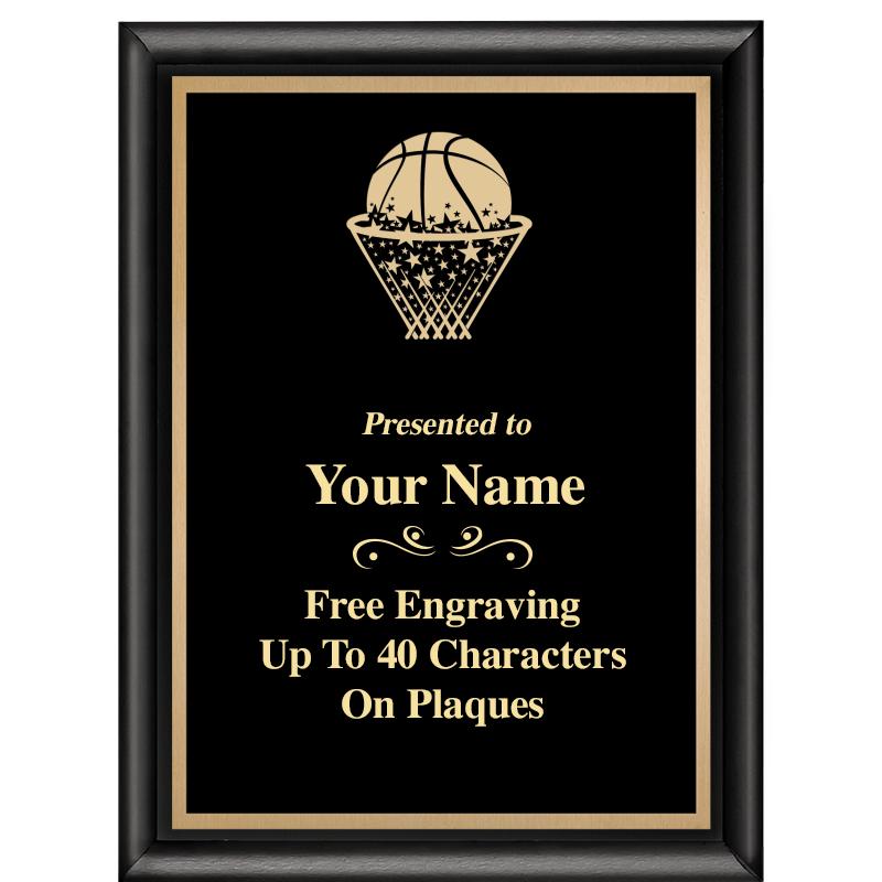 6X8 CLASSIC BLACK SHINY PLAQUE