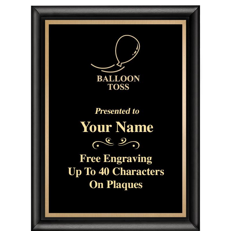 6X8 CLASSIC BLACK SHINY PLAQUE