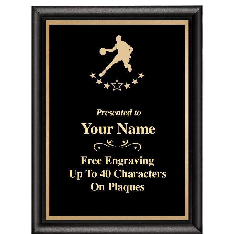 6X8 CLASSIC BLACK SHINY PLAQUE