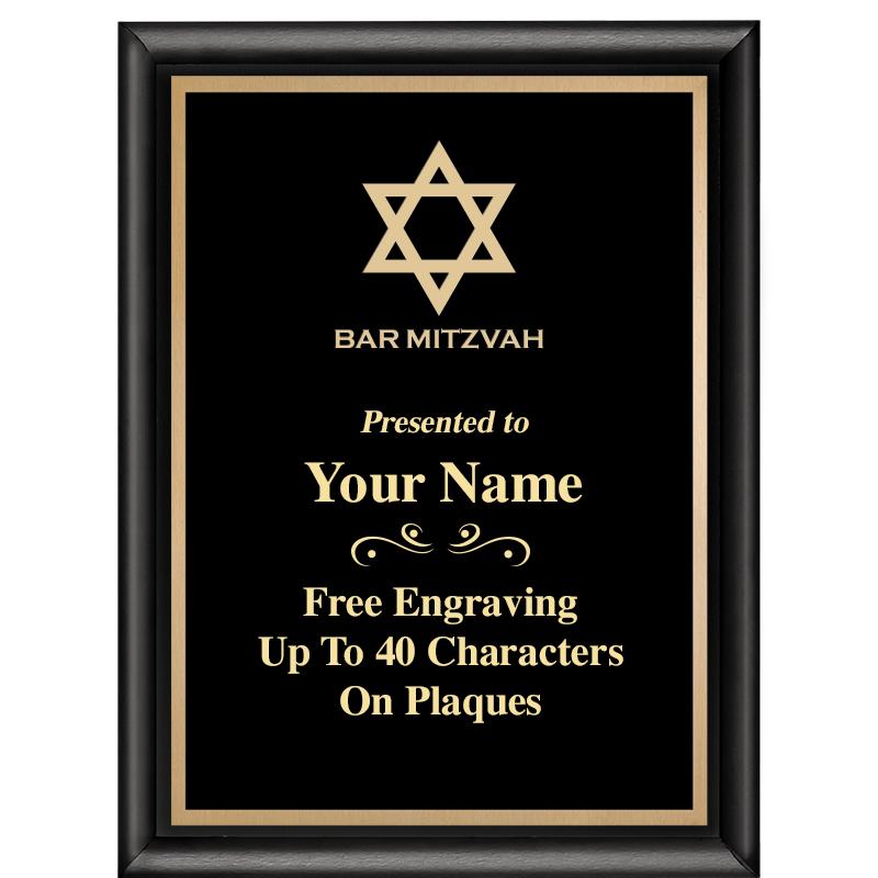 6X8 CLASSIC BLACK SHINY PLAQUE