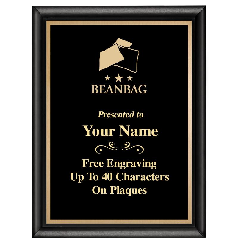 6X8 CLASSIC BLACK SHINY PLAQUE