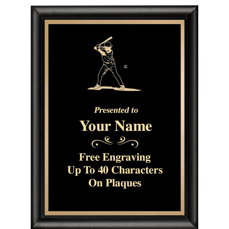 6X8 CLASSIC BLACK SHINY PLAQUE