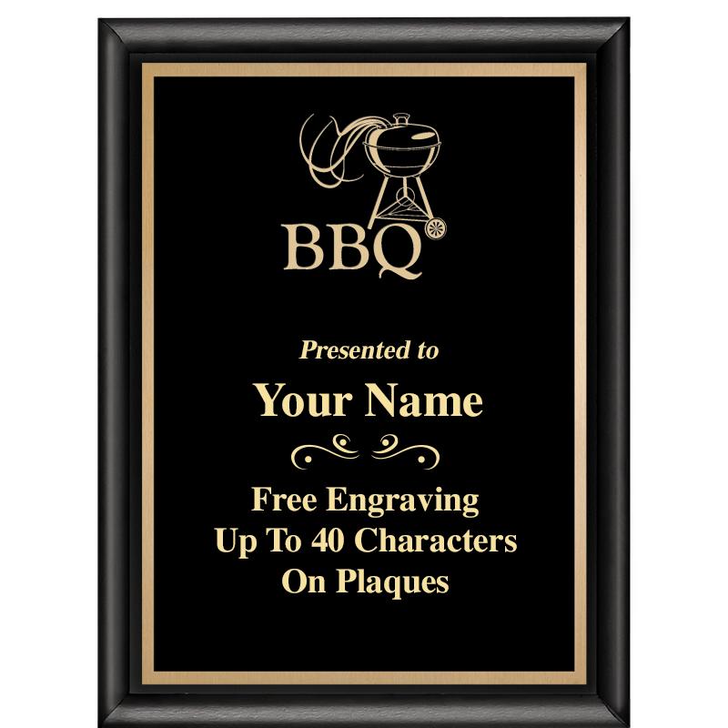 6X8 CLASSIC BLACK SHINY PLAQUE