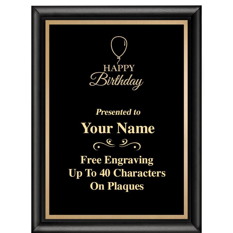 6X8 CLASSIC BLACK SHINY PLAQUE