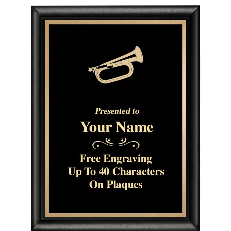 6X8 CLASSIC BLACK SHINY PLAQUE