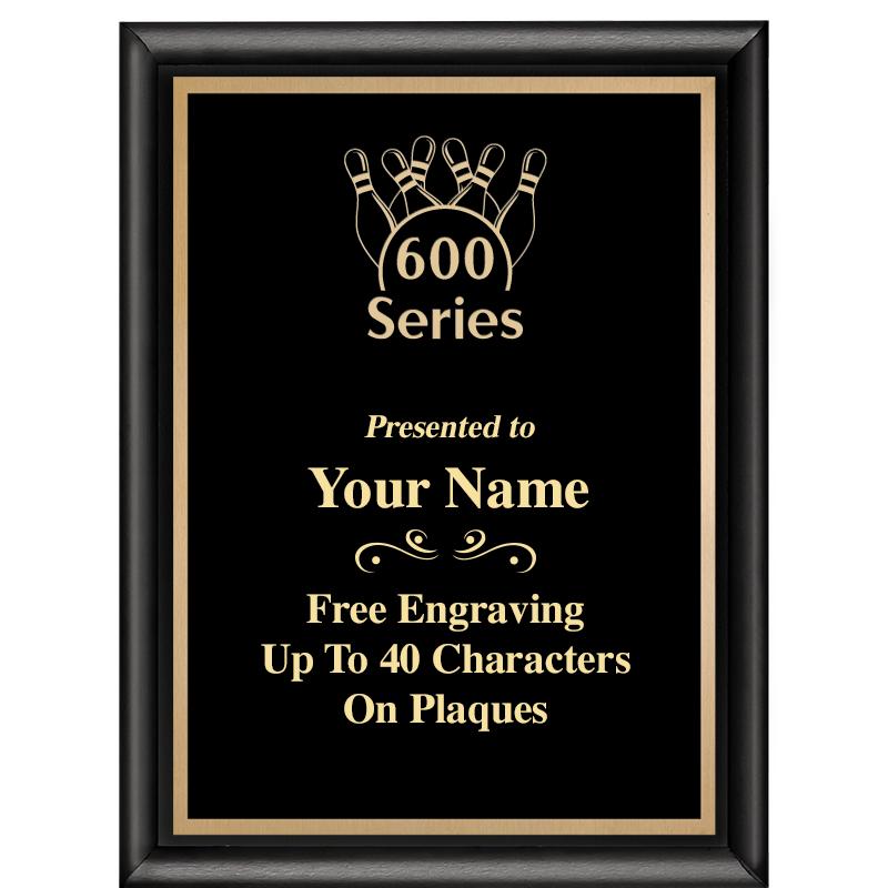 6X8 CLASSIC BLACK SHINY PLAQUE