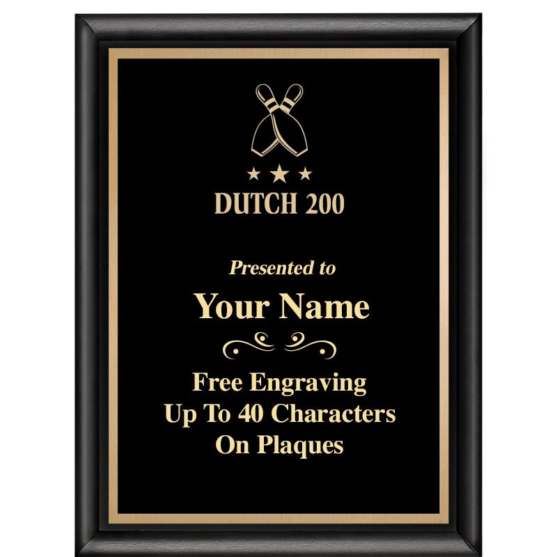 6X8 CLASSIC BLACK SHINY PLAQUE