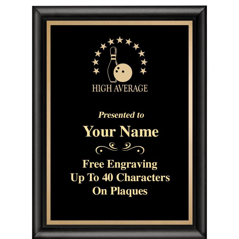 6X8 CLASSIC BLACK SHINY PLAQUE