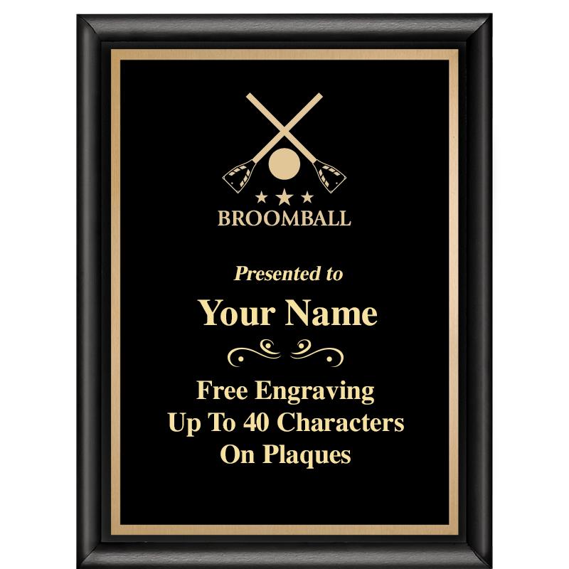 6X8 CLASSIC BLACK SHINY PLAQUE