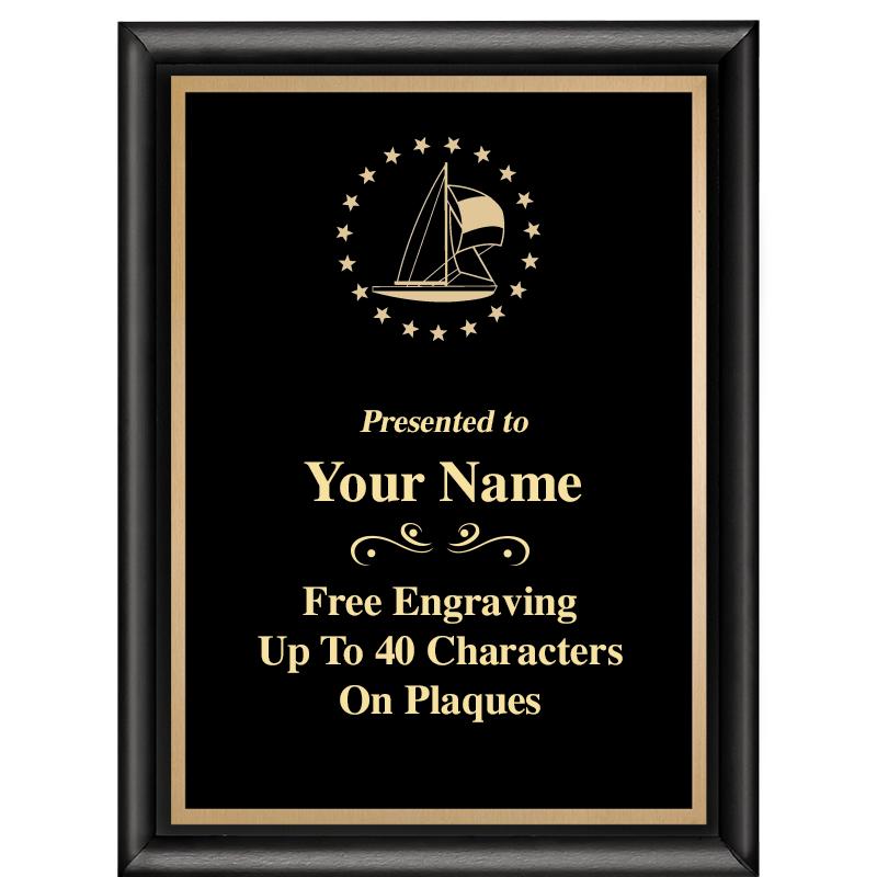 6X8 CLASSIC BLACK SHINY PLAQUE