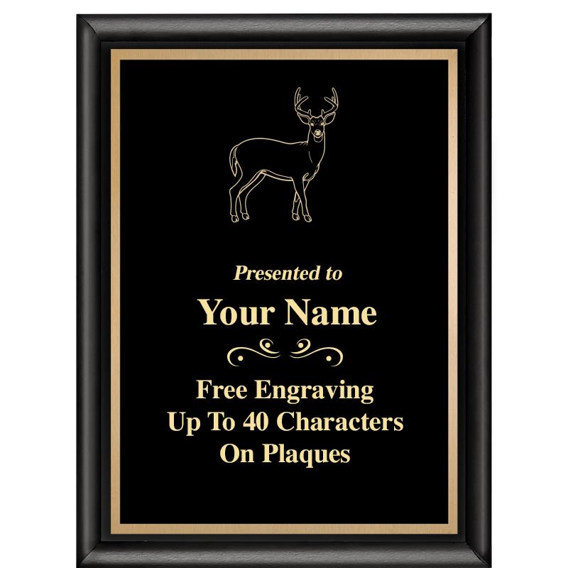 6X8 CLASSIC BLACK SHINY PLAQUE
