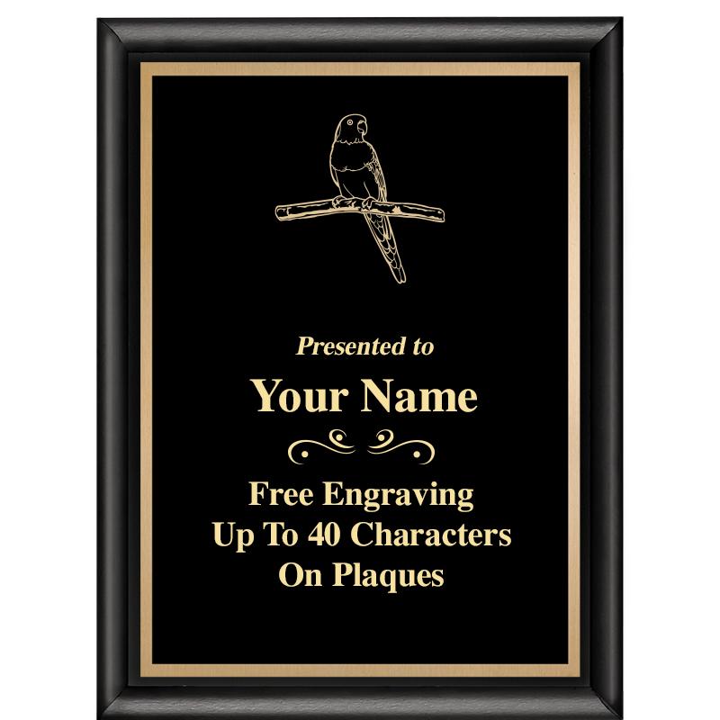 6X8 CLASSIC BLACK SHINY PLAQUE