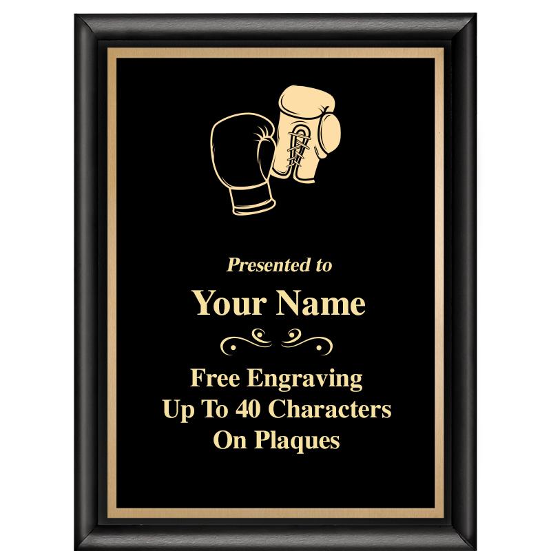 6X8 CLASSIC BLACK SHINY PLAQUE