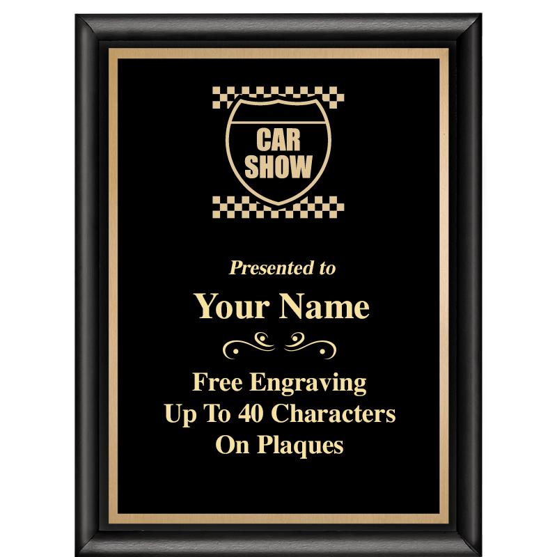 6X8 CLASSIC BLACK SHINY PLAQUE
