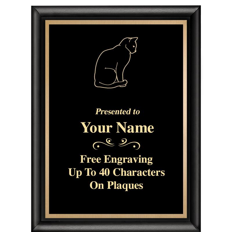 6X8 CLASSIC BLACK SHINY PLAQUE