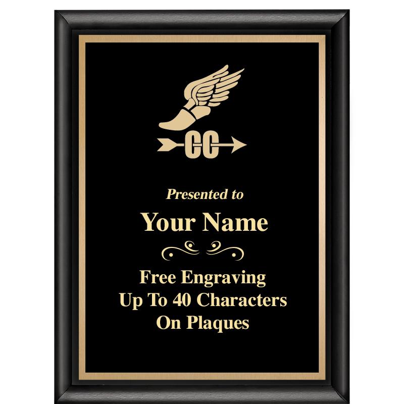 6X8 CLASSIC BLACK SHINY PLAQUE