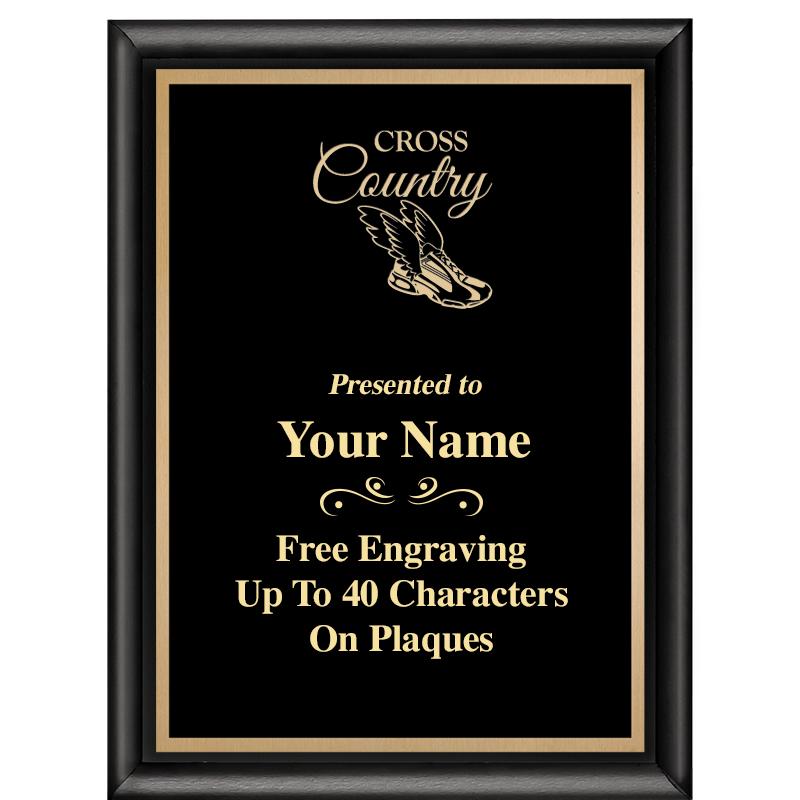 6X8 CLASSIC BLACK SHINY PLAQUE
