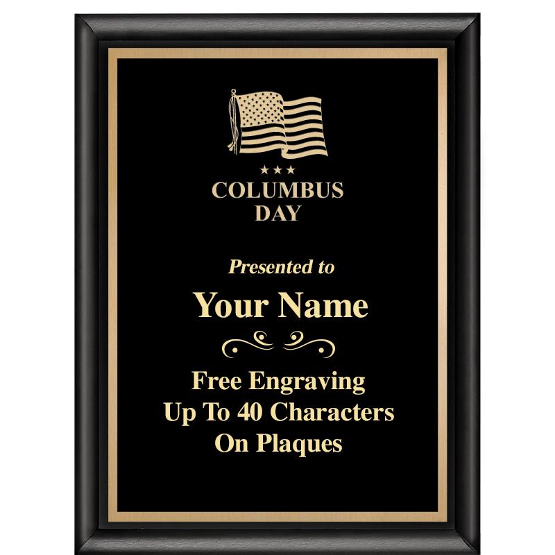 6X8 CLASSIC BLACK SHINY PLAQUE