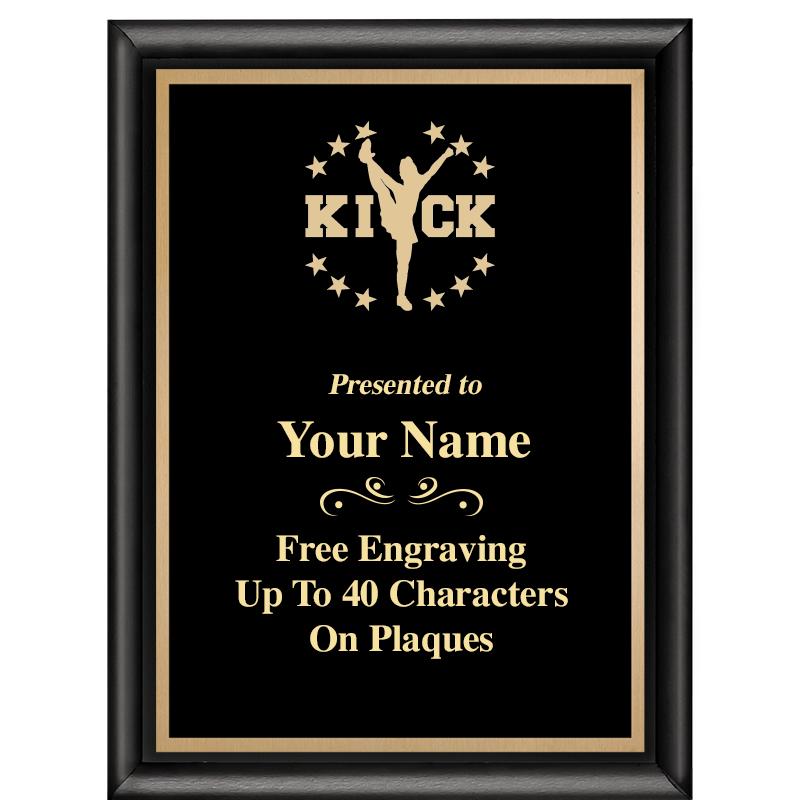 6X8 CLASSIC BLACK SHINY PLAQUE