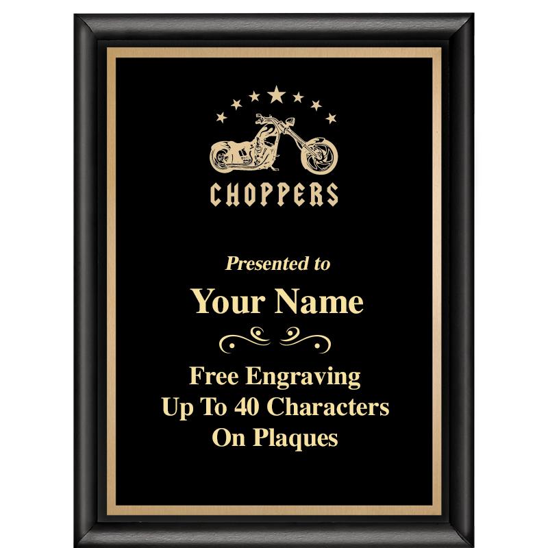 6X8 CLASSIC BLACK SHINY PLAQUE
