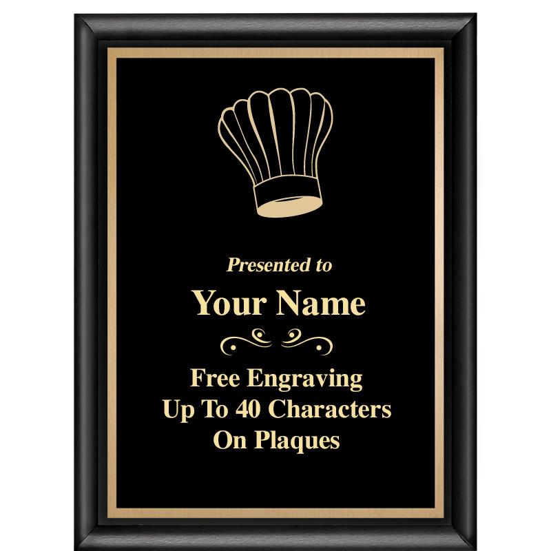 6X8 CLASSIC BLACK SHINY PLAQUE