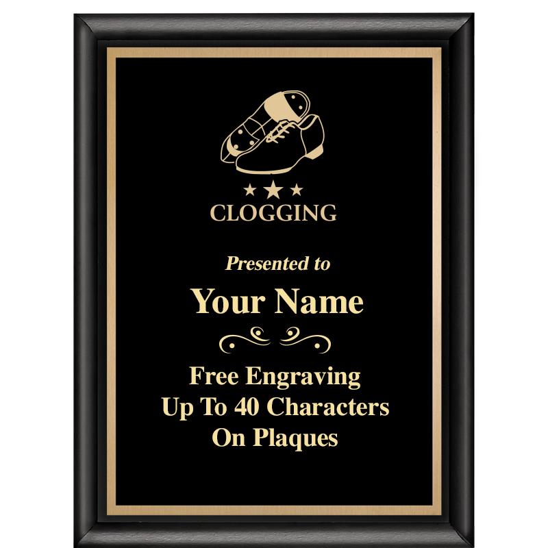 6X8 CLASSIC BLACK SHINY PLAQUE