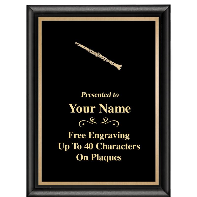 6X8 CLASSIC BLACK SHINY PLAQUE