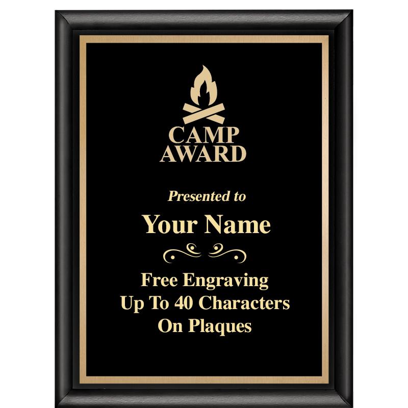 6X8 CLASSIC BLACK SHINY PLAQUE